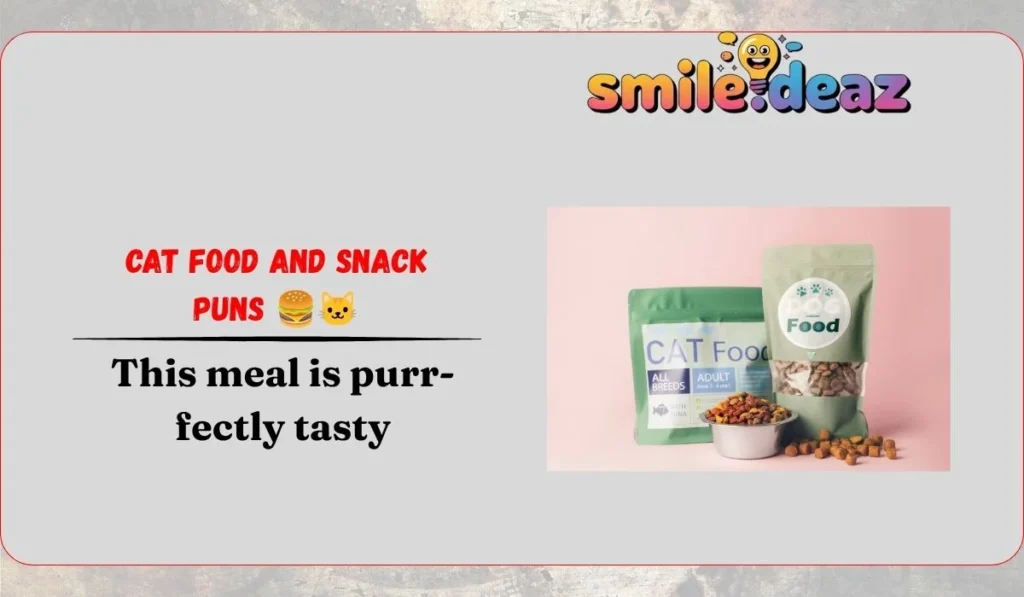 Cat Food and Snack Puns 🍔🐱